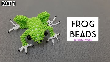 PART 1 Tutorial Gantungan Kunci Boneka Kodok 3D Manik Manik/BEADS/How To Make Beaded Keychain Frog