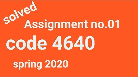 aiou solved Assignment code 4640 spring 2020