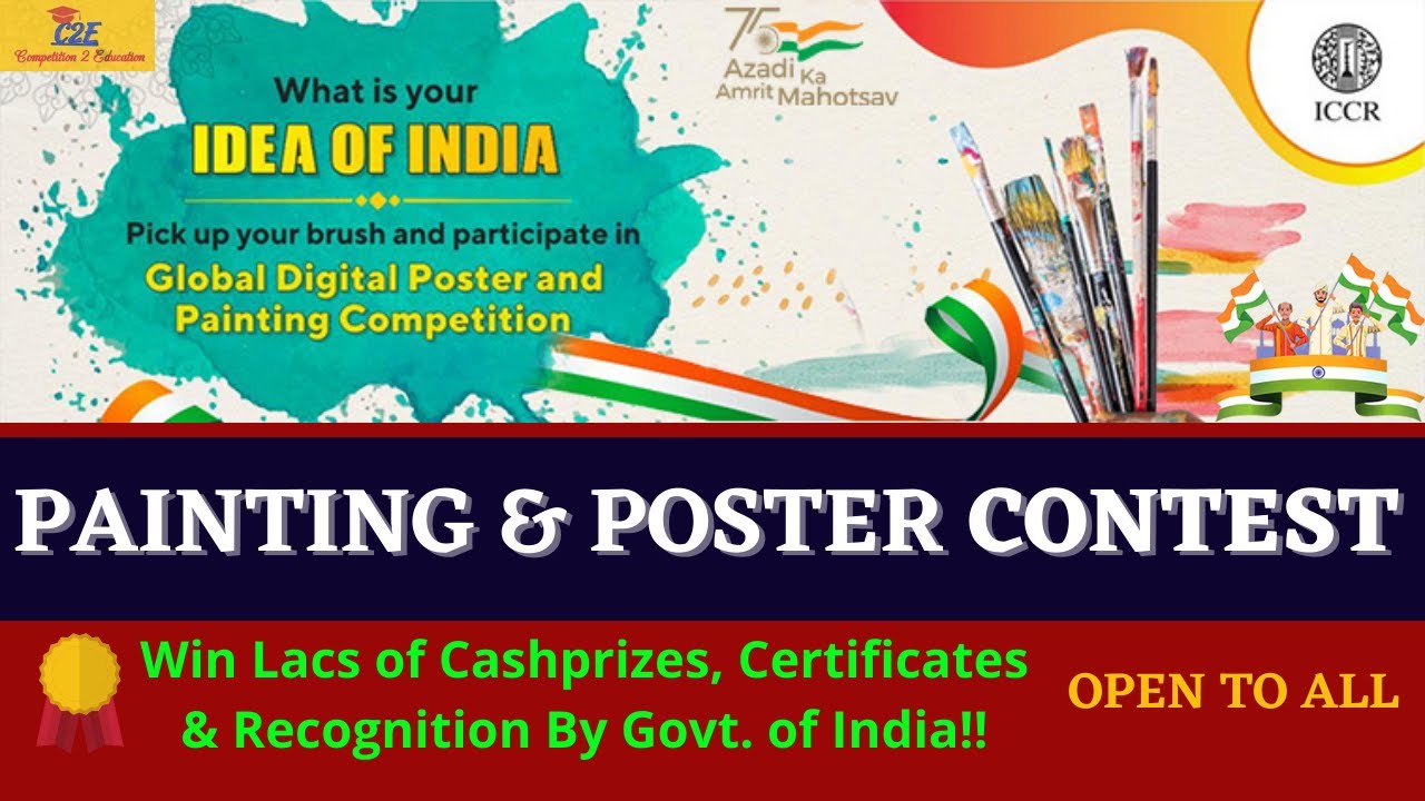 Online Poster and Painting Competition 2021; ICCR, AmritMahotsav My Idea of India, Win