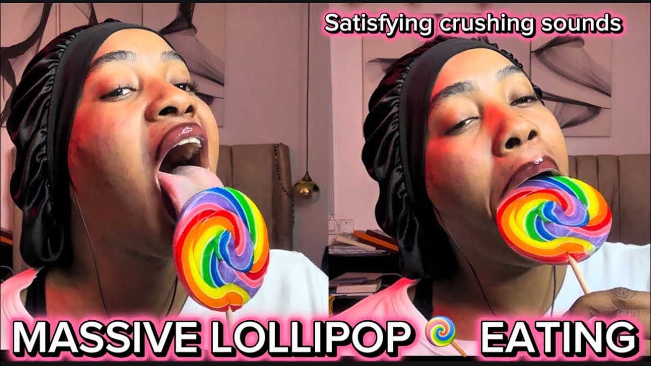 ASMR HUGE  LOLLIPOP EATING & CHEWING🍭 MIXED FLAVOR, Satisfying Tingling Triggers For Deep Relaxation