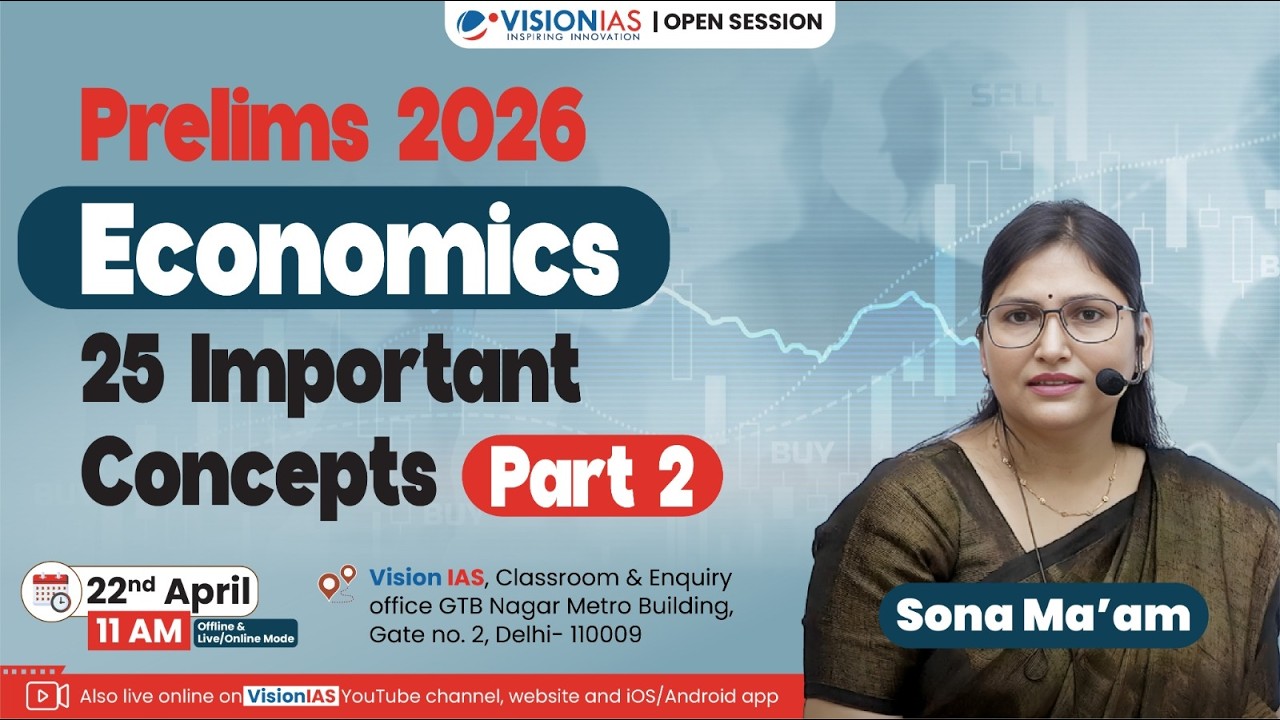 Economics: 25 Important Concepts part 2 | UPSC Prelims 2026
