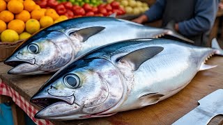 Everyday Of My Life  Exploring Sorong Fish Market  Broadcast Of Yellowfin Tuna Cutting
