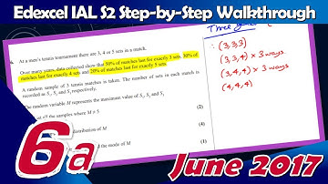 S2 Edexcel IAL June 2017 | Question 6(a) Walkthrough | Sampling Methods