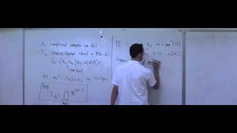 Lecture 17 . Combinatorial Commutative Algebra (Federico Ardila)