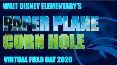 Paper Airplane Corn Hole - WD Field Day 2020