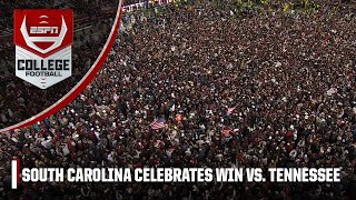 South Carolina fans STORM THE FIELD after upsetting No. 5 Tennessee | ESPN College Football