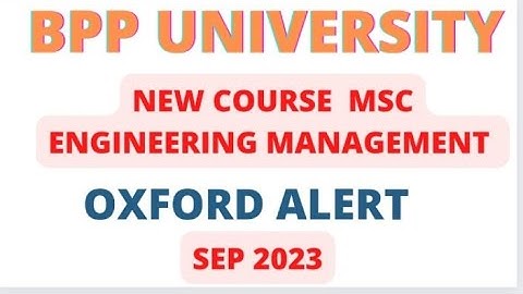 BPP Oxford Test Alert and New Course Announcement for Sep 2023 Intake