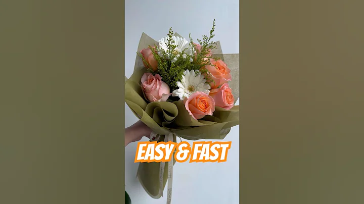 EASY FAST TIPS & TRICKS KOREAN FLOWER WRAPPING #diy TUTORIAL how to gift wrap flowers/roses in paper