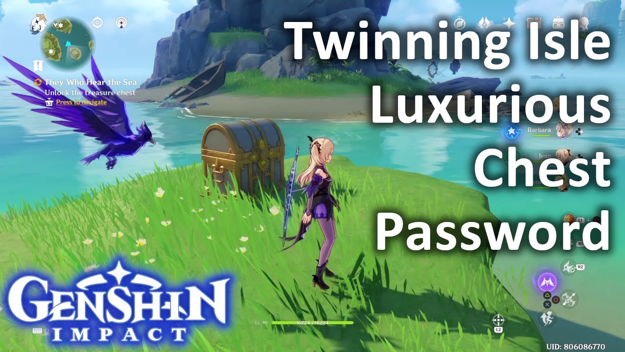 Twinning Isle Luxurious Chest Password They Who Hear The Sea Genshin Impact YouTube