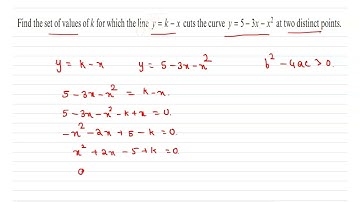 (Cambridge AS and A level) Chapter 1 - Intersection of a line and a quadratic curve - Exercise 1I8