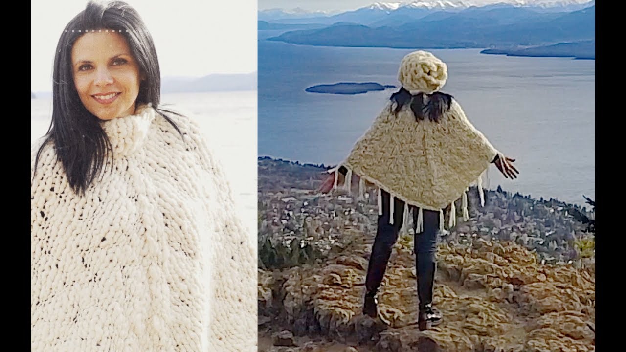 Cómo tejer un PONCHO para todos los talles