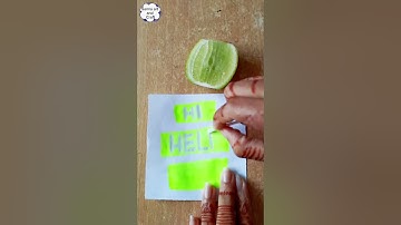 How to Erase Highlighter with lemon ||Amazing Hacks for students #creativeart #Satisfying