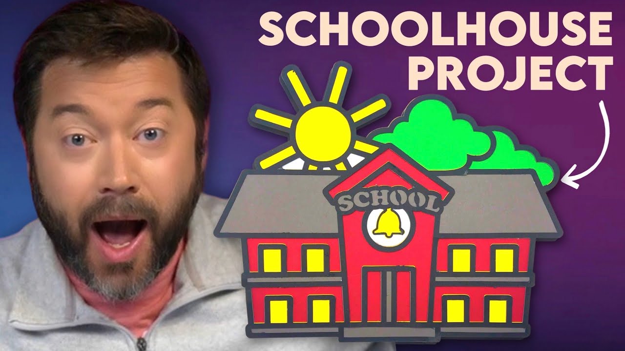 Fun Schoolhouse Layered Paper Crafts on your Cricut