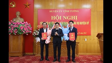 VIDEO: Huyện ủy Vĩnh Tường tổ chức hội nghị công bố các quyết định về công tác cán bộ