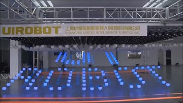UIROBOT Floating Queue light show UIROBOT letter