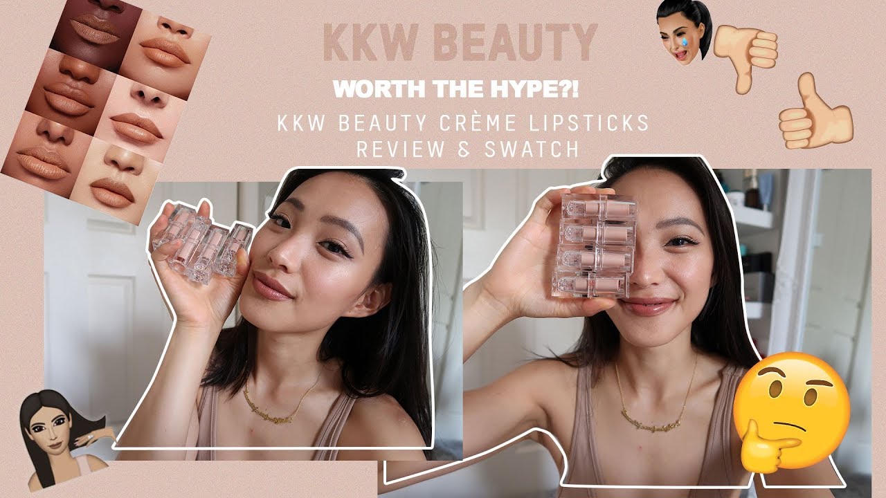 Kkw nude crème lipstick swatches & review !!! 