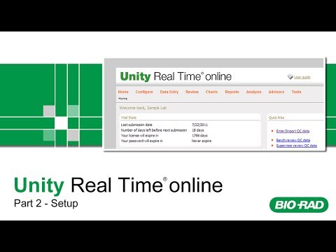 Bio-Rad Unity Real Time online Training - Part 2 - Setup