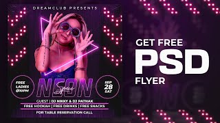 Beautiful Party Flyer Template  Editable PSD Download | BY Firstclick