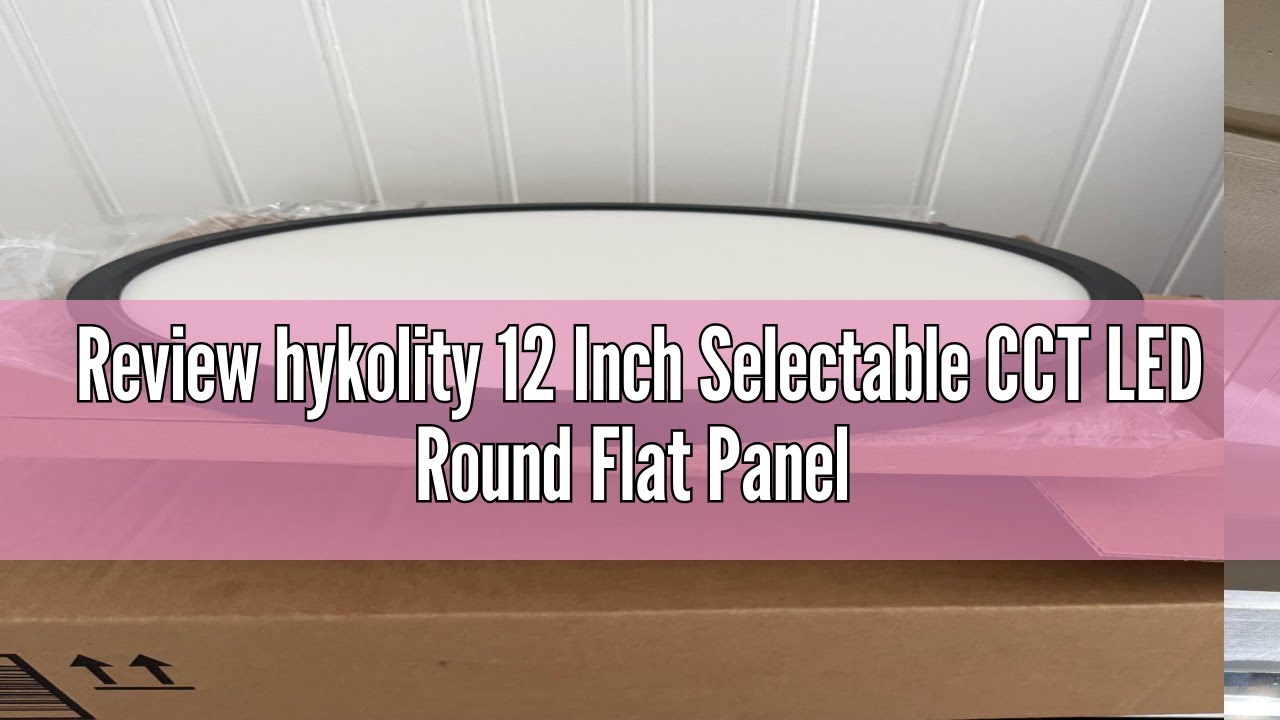 Review hykolity 12 Inch Selectable CCT LED Round Flat Panel Light, 24W 3000K/4000K/5000K, Edge-Lit F