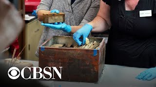 Items in second time capsule found beneath Robert E. Lee statue in Virginia examined | full video