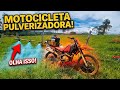Fizemos um pulverizador adaptado em moto