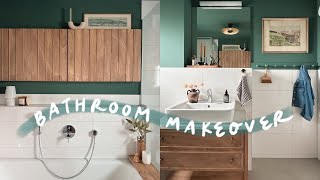 diy bathroom makeover (no demo + on a budget)