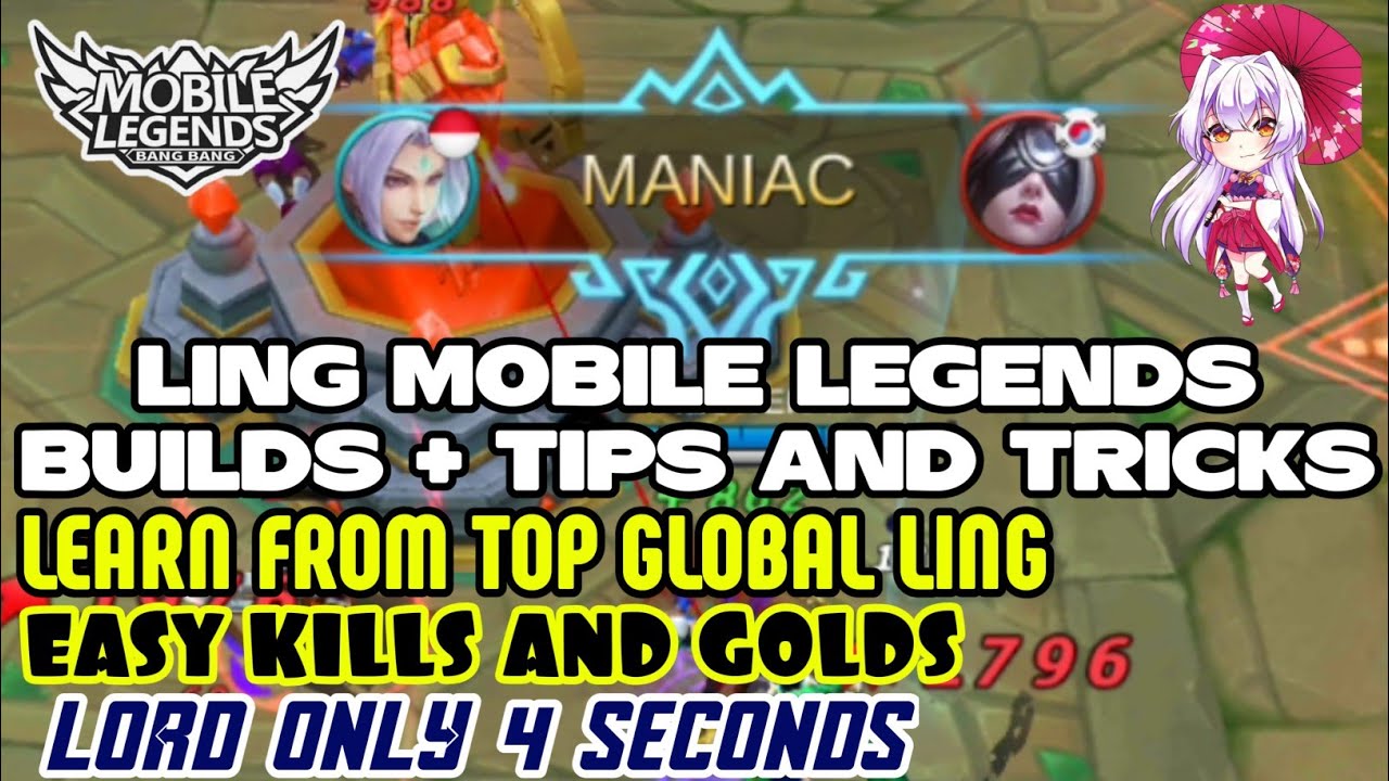 Ling Builds Tips And Tricks || Ling Maniac Gameplay || Mobile Legends