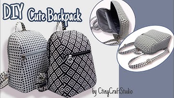 DIY Cara Membuat Tas/Cute Backpack Tutorial & Pattern