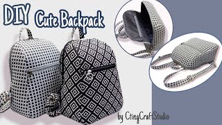 DIY Cara Membuat Tas/Cute Backpack Tutorial & Pattern