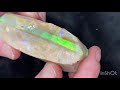 Opal cutting: Andamooka gem matrix.