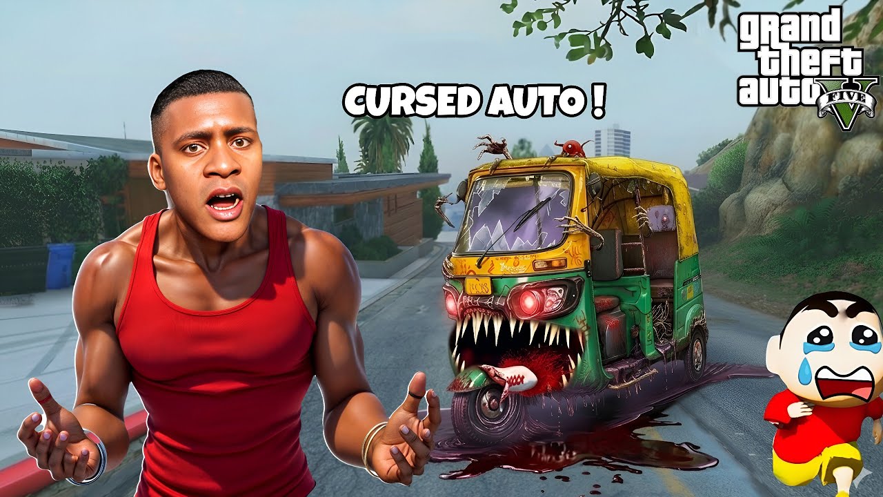 Franklin Clinton & Shinchan Found a CURSED Auto Rickshaw in GTA 5! 😱