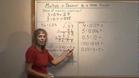 Multiply decimals by whole numbers