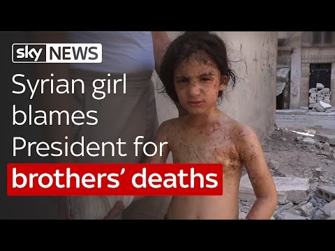 Syrian girl blames President for brothers' deaths