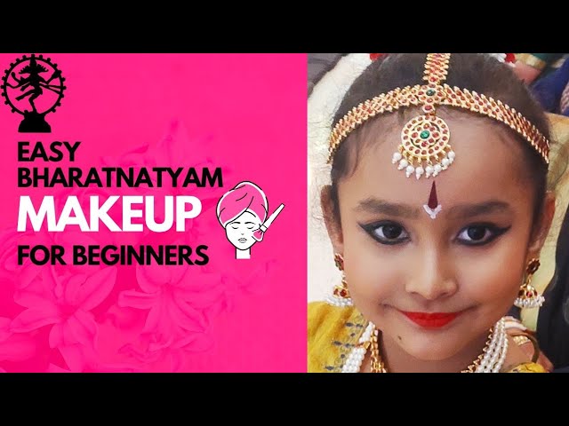 Bharatanatyam Face Makeup Tutoria || Easy Face Makeup||Quick Makeup || Easy  Makeup for Beginners - YouTube