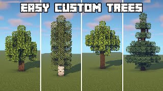 Minecraft - How to Build Easy Custom Trees (Tutorial)