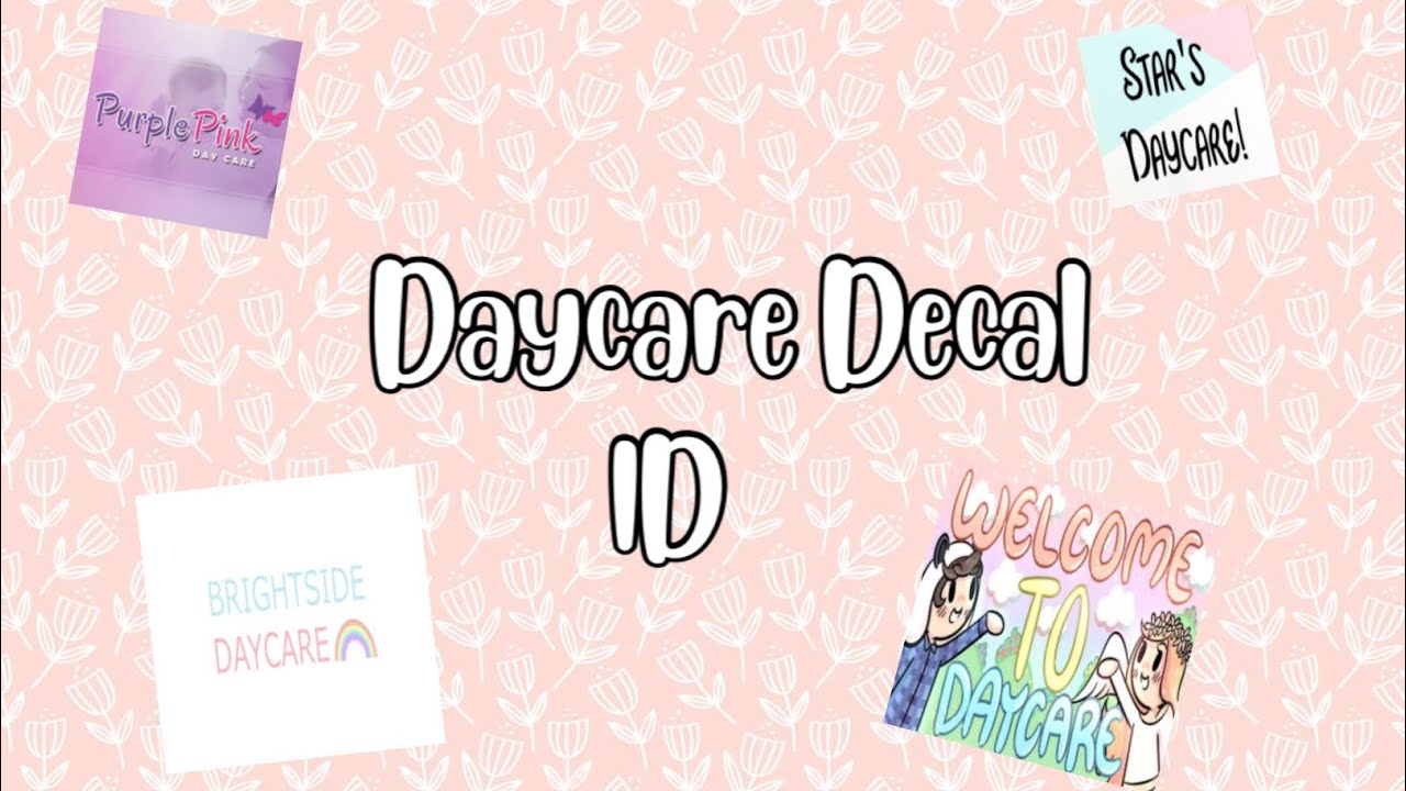 roblox bloxburg daycare sign decal  Daycare signs, Daycare design, City  layout