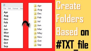 how to create multiple folders from text file |many folders at once | text to folder