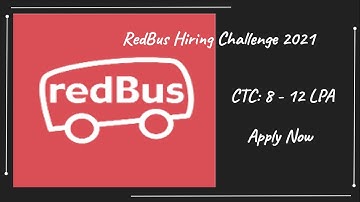 RedBus Hiring Challenge | FIS University Program | 8 - 12 LPA