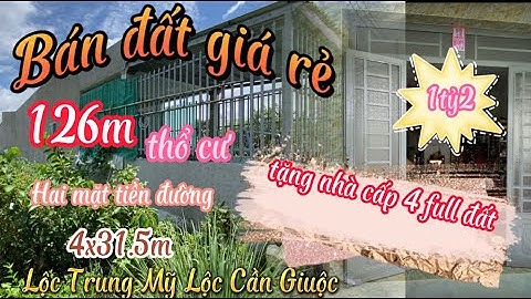 ❤️ Đất Cần Giuộc Giá Rẻ. Bán 126m thổ cư tặng luôn nhà cấp 4 xây full mới 99% giá...trời ơi rẻ quá!