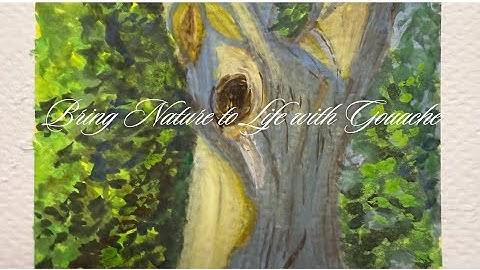 Gouache Tree Painting for Beginners| Step-by-Step Nature Art Tutorial 