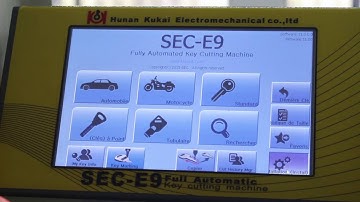 SEC-E9 key cutting machine --- how to calibrate in French