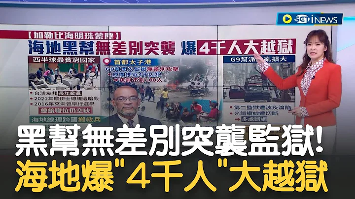 "4千人"大越獄! 海地黑幫襲監獄 近4000囚逃出"剩不到百人"  海地總理跨國"搬救兵"! 海地黑幫背景超狂...竟曾當過警察│主播 苑曉琬│【17追新聞】20240304│三立iNEWS - 天天要聞