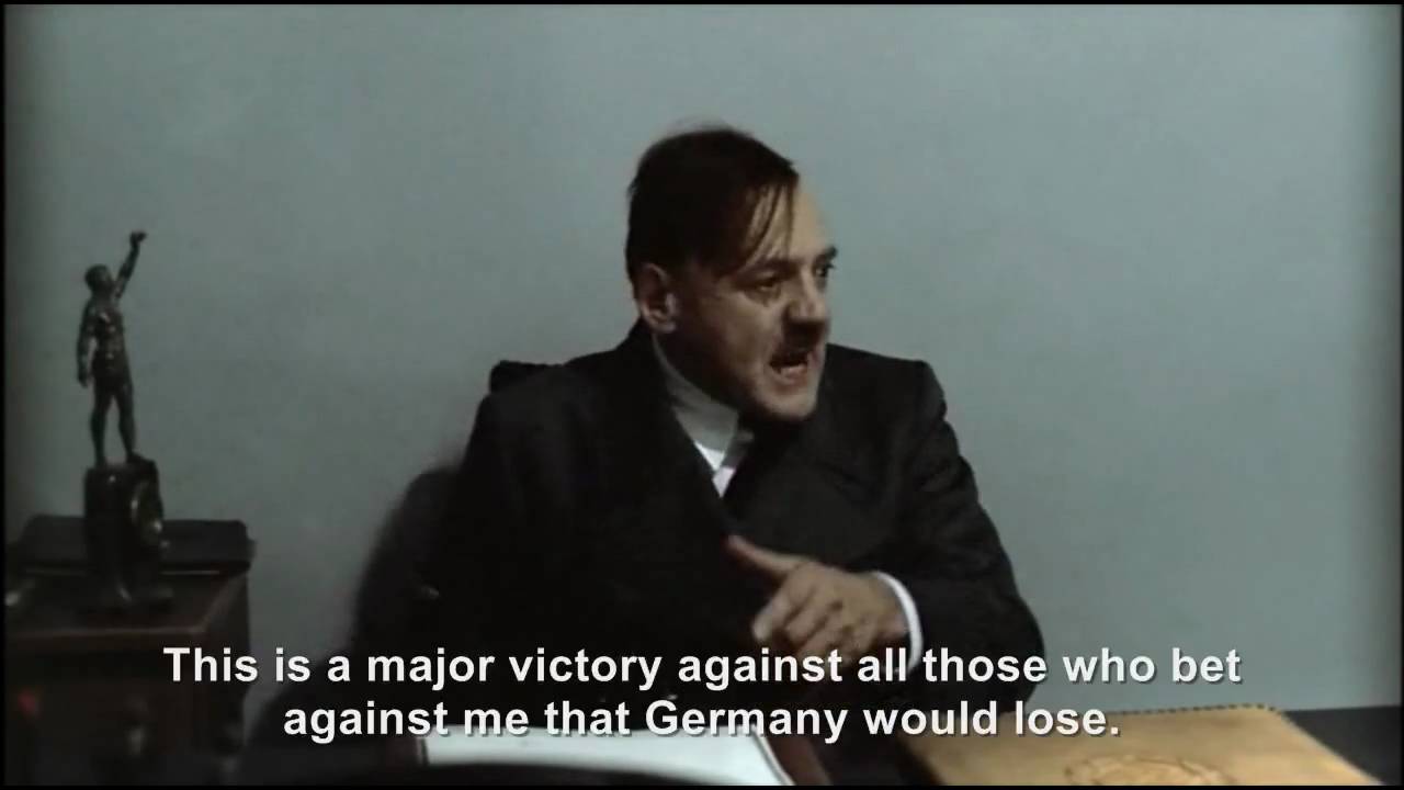 Hitler and the Bunker react to Germany's 4-1 victory against England