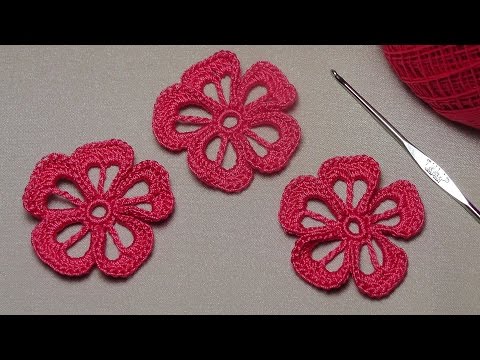 Цветы вязание крючком для начинающих схемы с подробным описанием видео