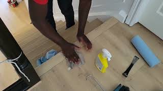 How to Install the Top Step - Transition to Vinyl Flooring. #vinylfloor #staircase