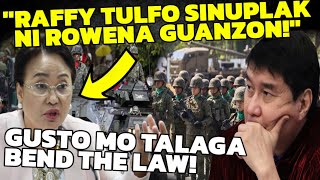 SIKAT NA ABOGADO ATTY ROWENA GUANZON SINUPLAK SI SEN RAFFY TULFO! GUSTO MO TALAGA BEND THE LAW!