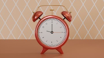 Alarm Clock - Modeling, Texturing, Rendering | Full Process