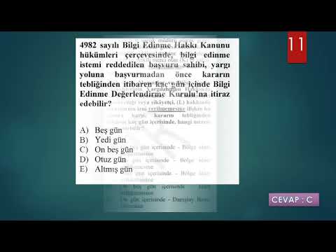 Görevde Yükselme Sınavı Soru ve Cevapları