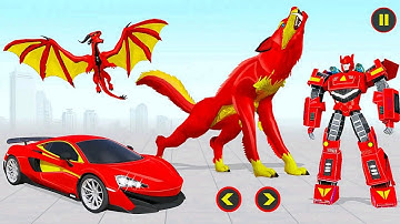 Wolf Robot Transformation Game: Robot Multi Transform Game War - Android Gameplay