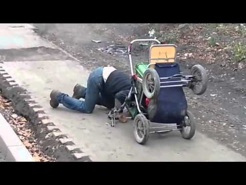 Drunk Russian Struggles With Gravity